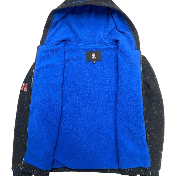 Indianapolis Colts NFL Black & Blue Sherpa Lined Full Zip Hooded Jacket Medium - Picture 5 of 12